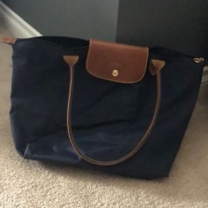 Longcamp navy bag.